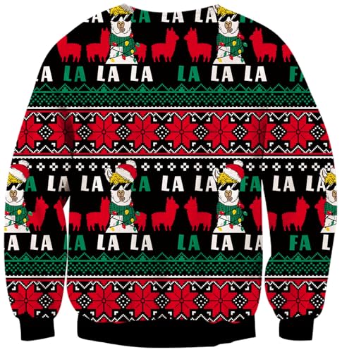 TUONROAD 7-14 Years Boys & Girls Ugly Christmas Sweater 3D Printed Holiday Satan Clause Pullover for Kids Sweatshirts2