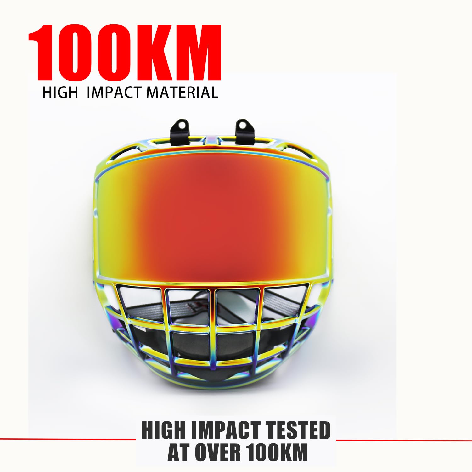 Gy Visera completa de hockey para casco de hockey sobre hielo, para adultos y jóvenes, antiarañazos, antivaho, certificado CE
