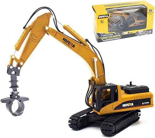 Ailejia Camión Volquete Articulado de Fundición a Escala 150 Modelos de Aleación Vehículo Agarrador de Madera Vehículo de Construcción Modelo de