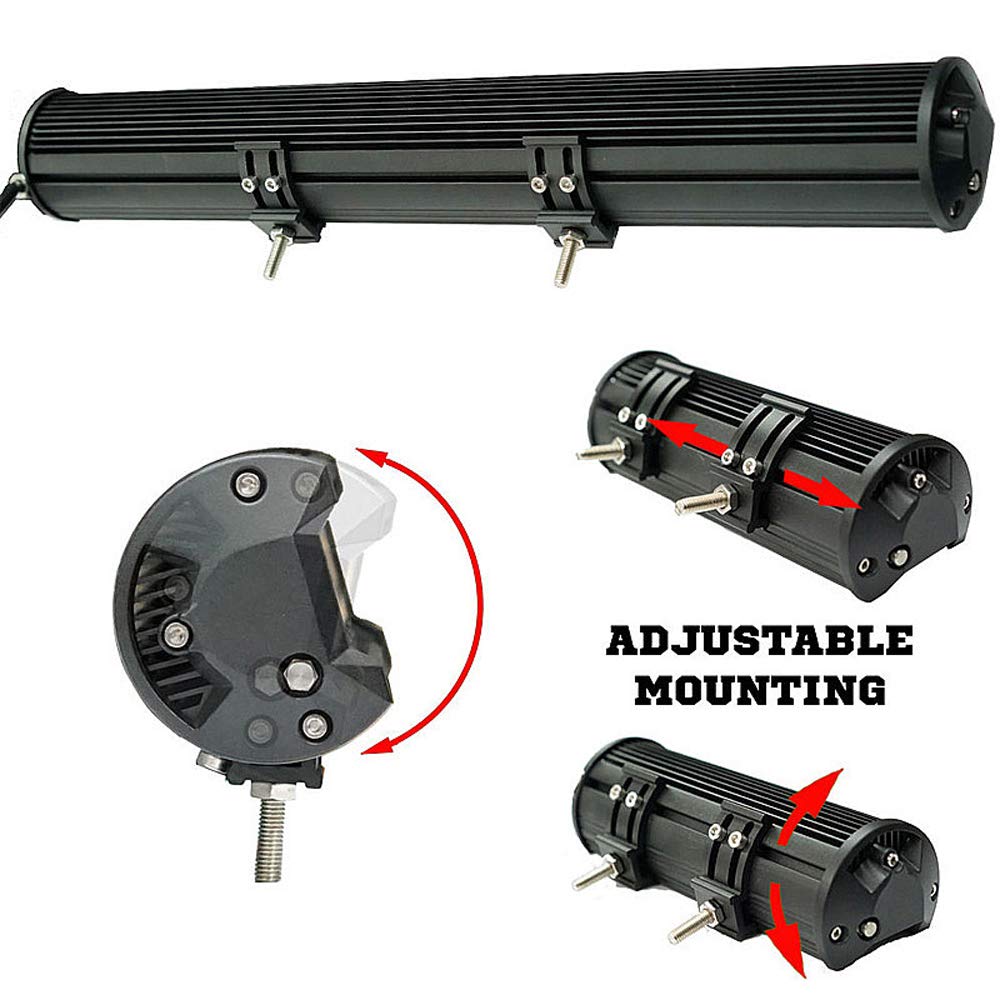 Neuf 23 Pouces 720W Quatre Rangée Barre Lumineuse LED Spot Flood LED Barre De Travail Phares Off Road Triple Row Droite lumières de Conduite,12V 24V