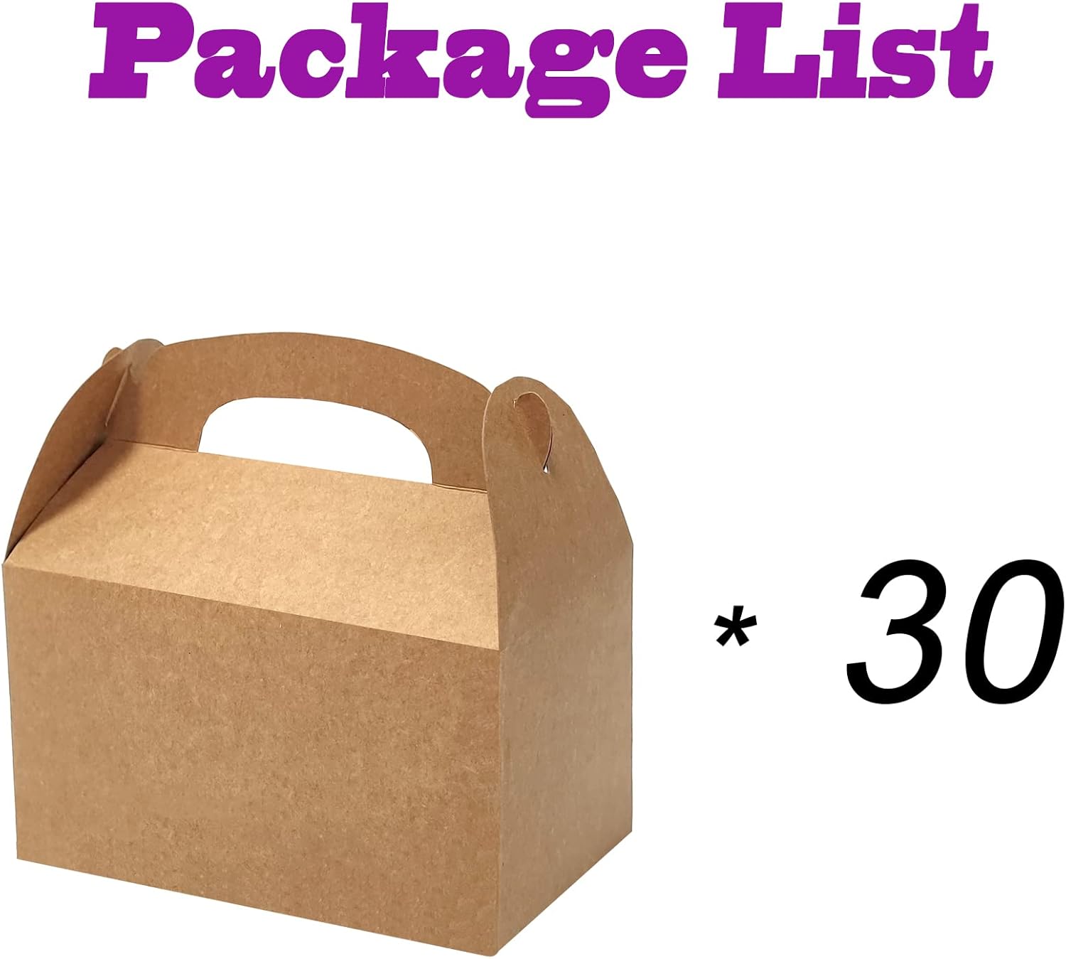 Bonfasvo Gift Boxes 30 Pack 6.2x3.5x3.5 inches Brown Fold Kraft Paper Boxes Bridesmaids Proposal Box Cupcake Boxes Easy Assemble Boxes with Lids for Wedding Birthday Party Christmas - Image 3