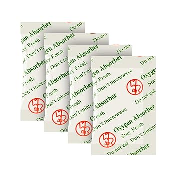 50CC(300-Pack) Food Grade Oxygen Absorbers Packets for Home Made Jerky and Long Term Food Storage,with Oxygen Indicator in Vacuum Bag and 3 Times Oxygen Absorption Capacity