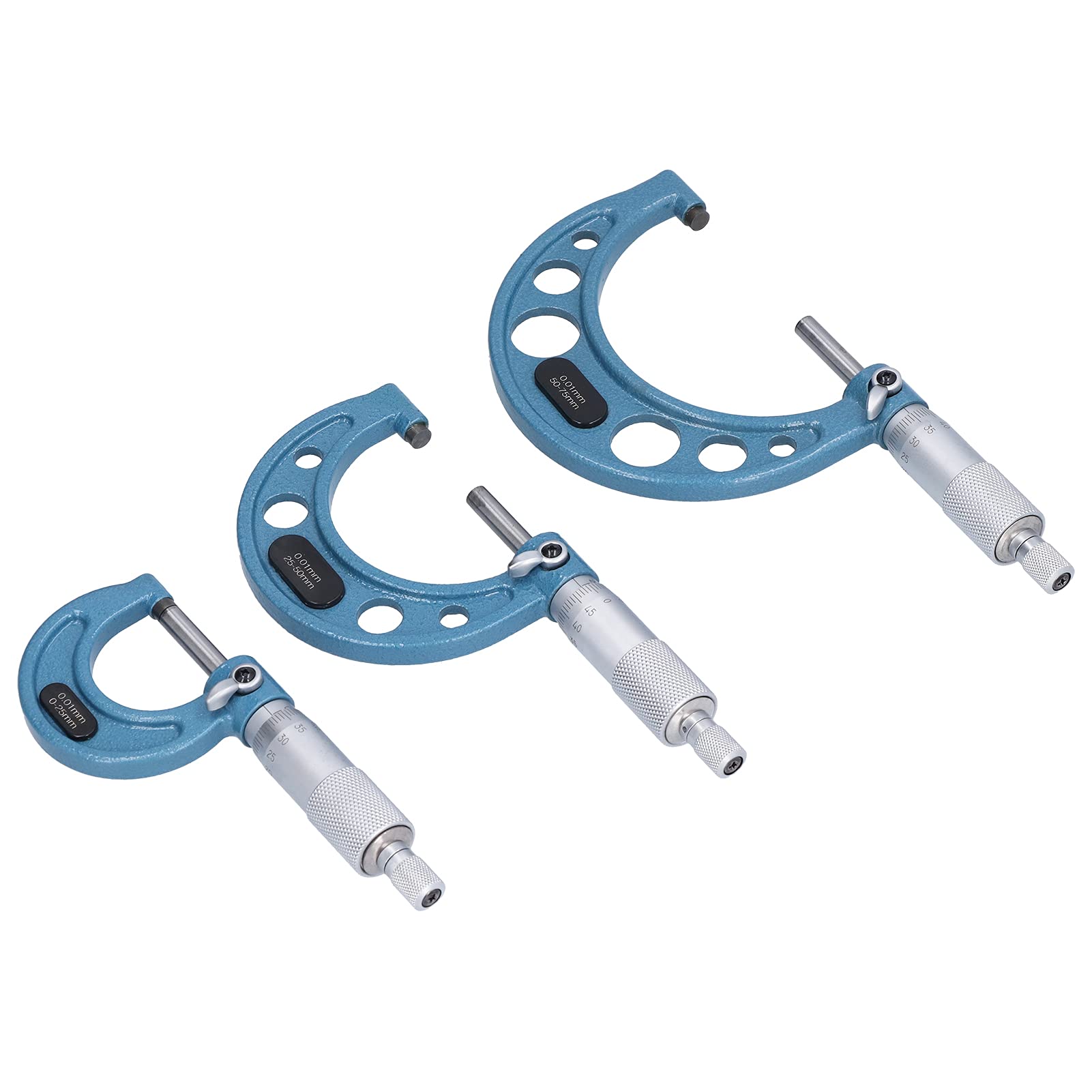 Marhynchus Außendurchmesser-Mikrometer, Lagerstahl, Hochgenaues Mikrometer 0,01 Mm, 0–25 Mm, 25–50, 50–75, Messwerkzeug für Präzise Teile, Maschinisten-Inspektoren