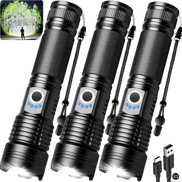 ALSTU 3-Pack Flashlight