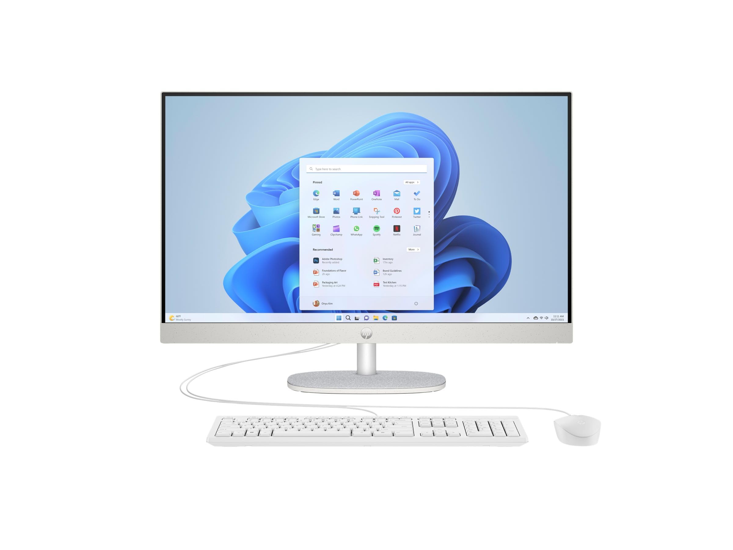 HP 27-cr0471ng - All-in-One (Komplettl?sung) - Ryzen 7 7730U - RAM 16 GB - SSD 512 GB - NVMe - Radeon Graphics - 1GbE, Wi-Fi 6, Bluetooth - WLAN: 802.11a/b/g/n/ac/ax, Bluetooth 5.4 - Win 11 Home - Mo