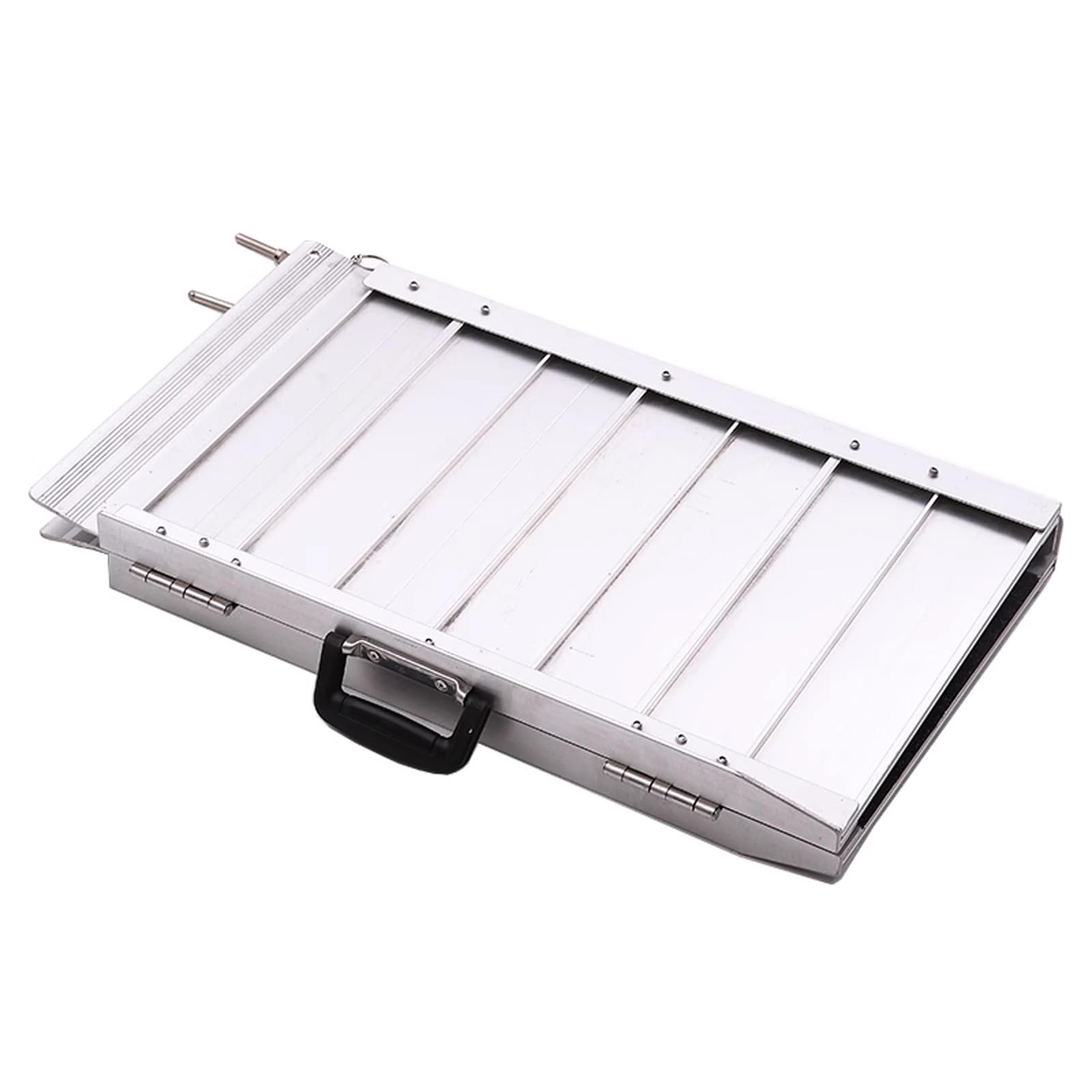 Składane aluminiowe rampy do wózków inwalidzkich do podjazdów, pojazdów elektrycznych i schodów - wytrzymała rampa krawężnikowa, 61 x 73 cm