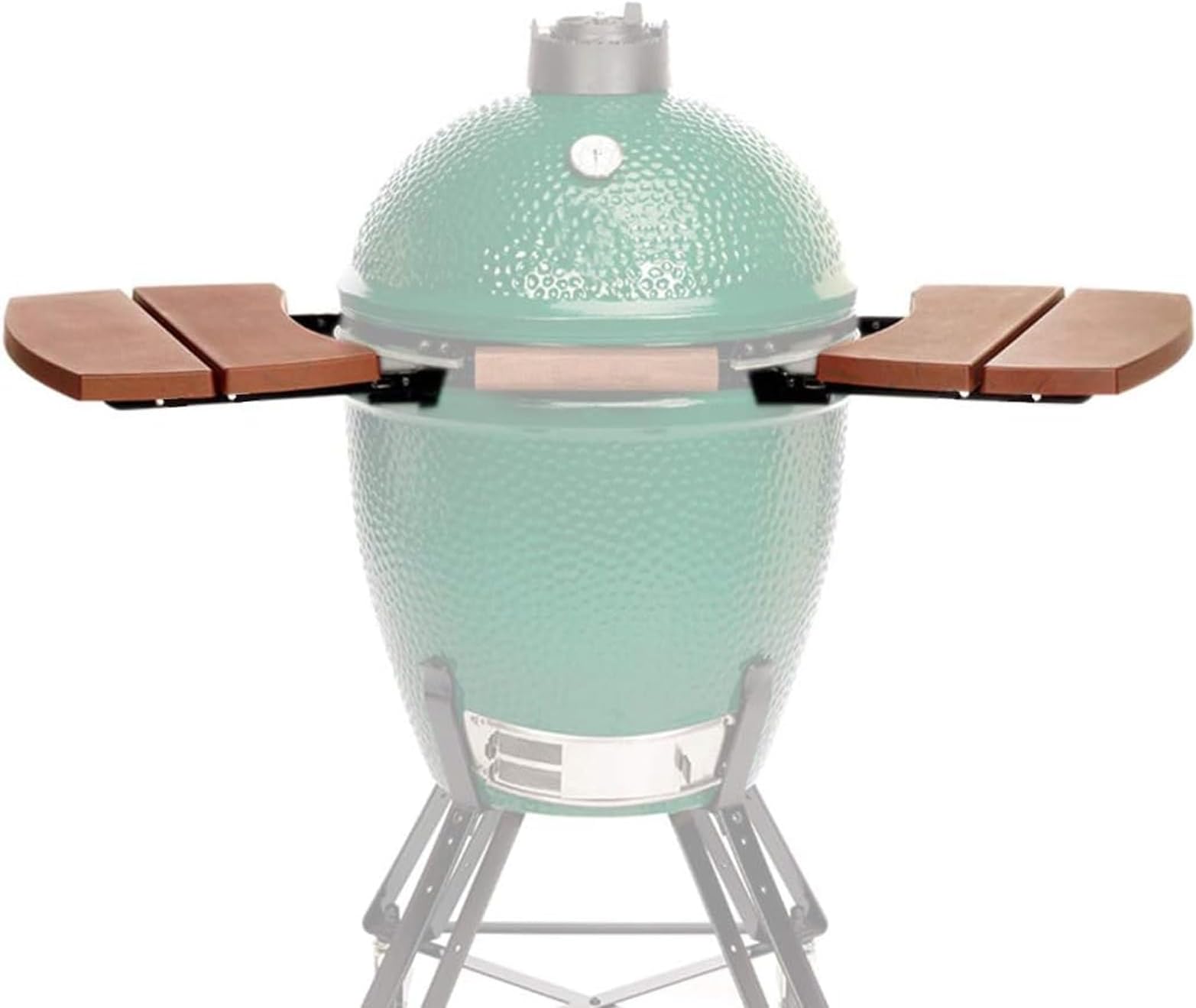 KAMaster Big Green Egg Side Shelves Outdoor Storage Table for Large BGE Egg Mates Composite 2 Slat Kamado Grill Accessories
