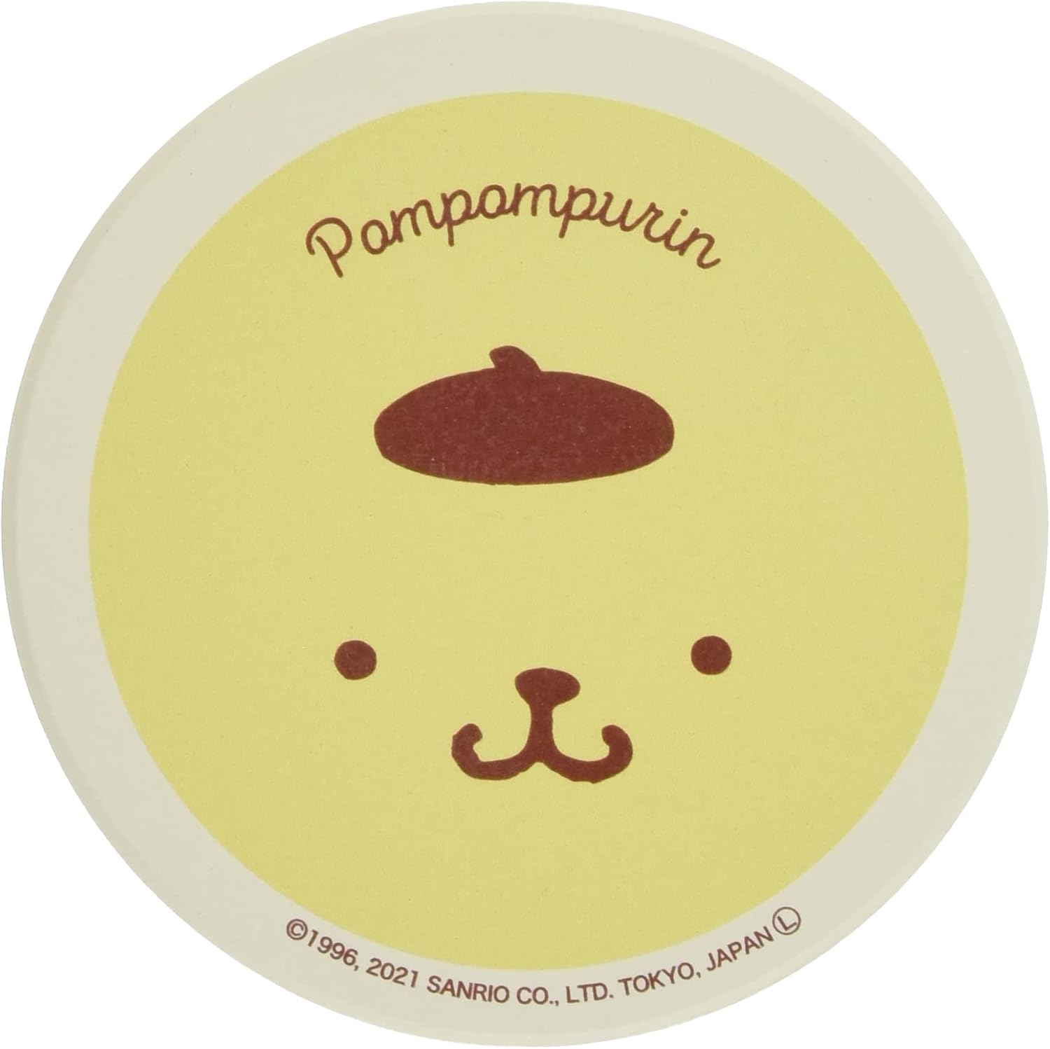 Sanrio 493514 Pompompurin Ceramic Water Absorption Coaster Diameter 3.5