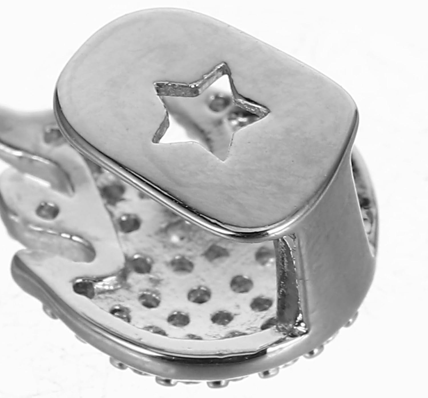 VALICLUD Single Tooth Cap Pattern Silver Hip Hop Teeth Grill Decorative Mouth Jewelry for Parties and Costume Accessories