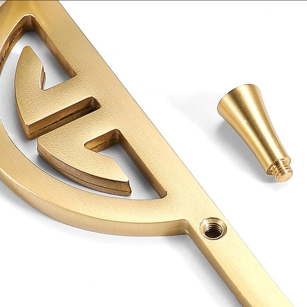 Maniglie per armadi in ottone Oro, Maniglie for armadietti da cucina, spaziatura tra i fori dorati, 96 mm/128 mm, confezione 2, in ottone massiccio(Hole spacing: 96mm/3.8in)