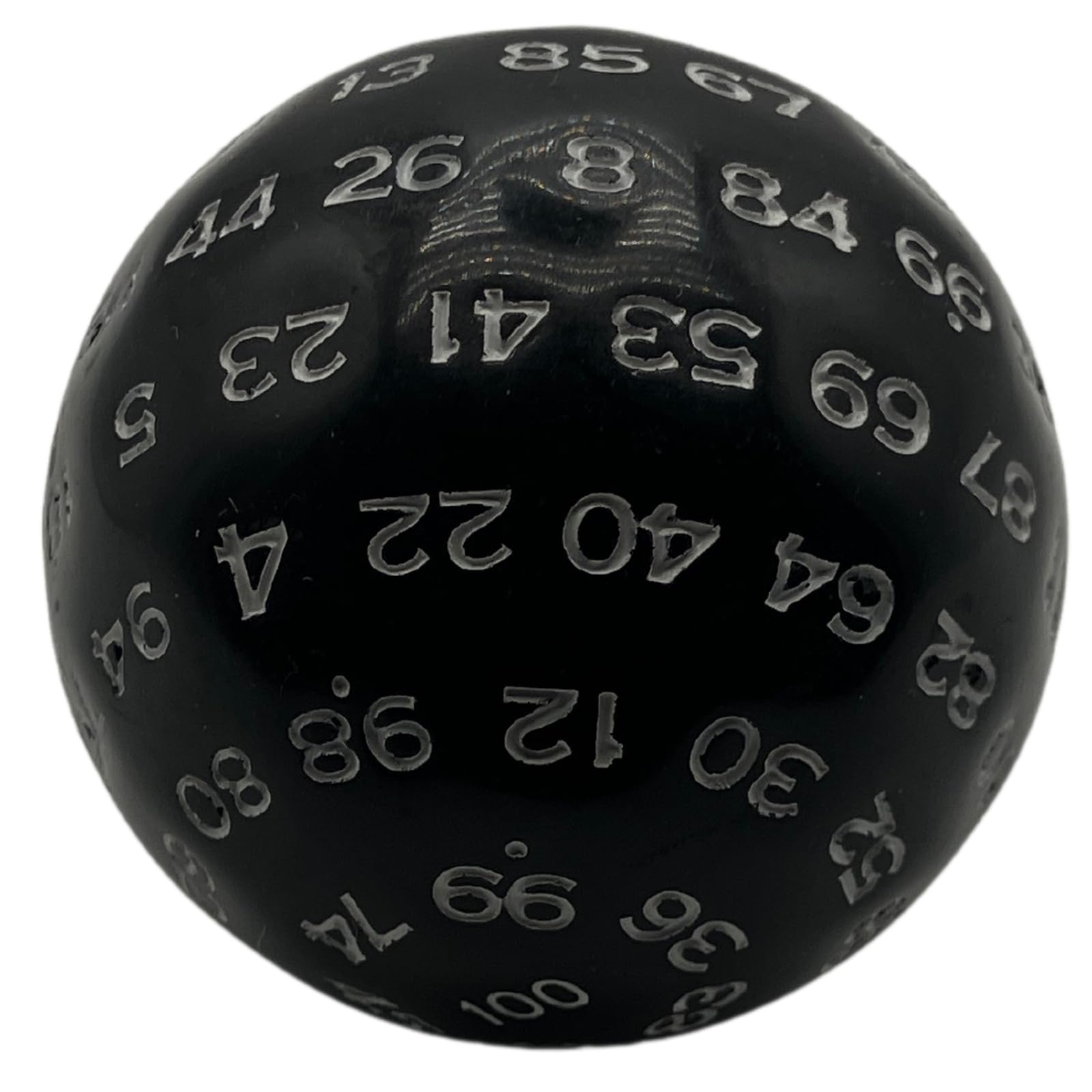 Amazon | 100面ダイス 多面体サイコロ 直径48mm アクリル製 ブラック