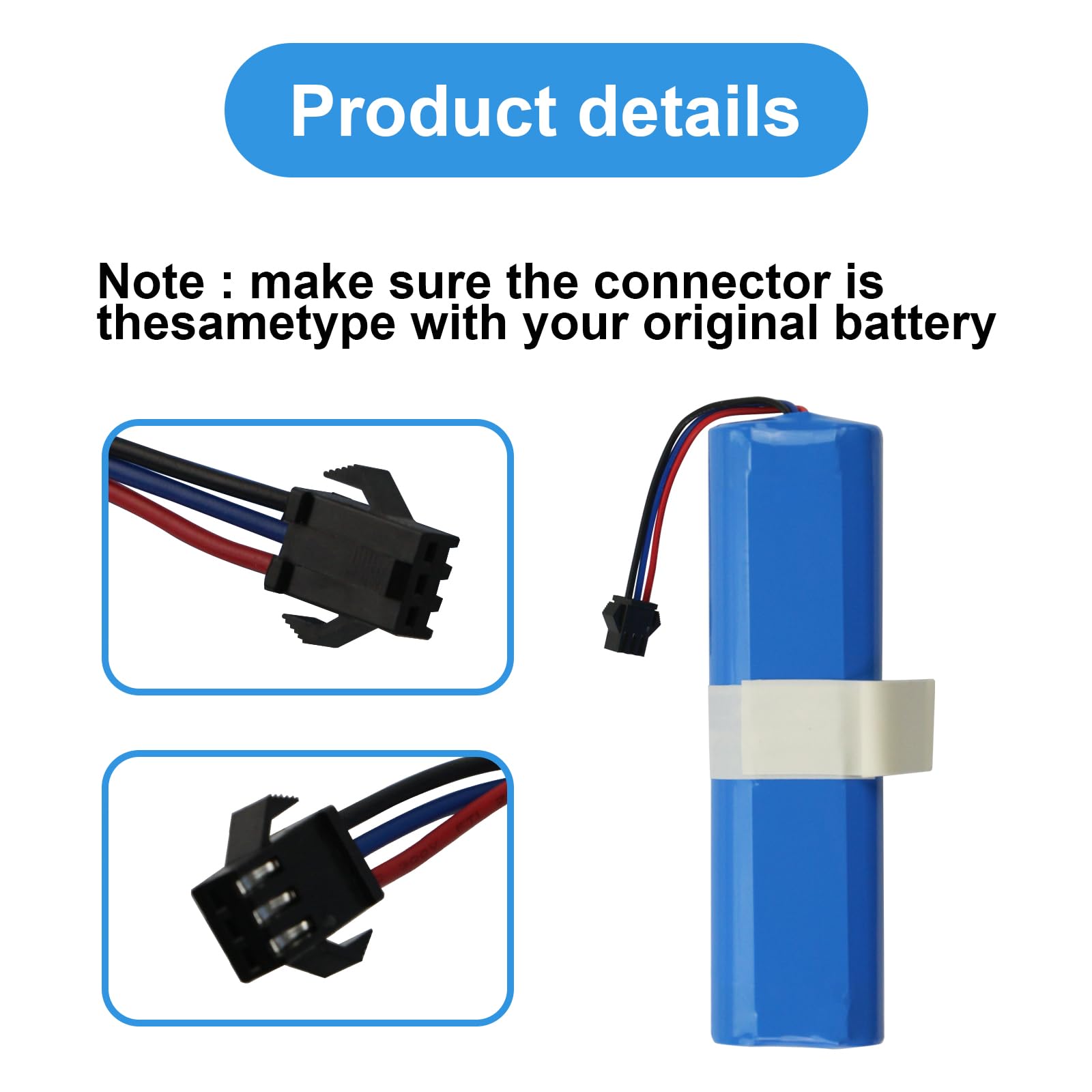 MULS 8800mAh Vacuum Cleaner Battery Replacement for AIRROBO T10+ Robot Vacuum Cleaner Spare Parts Accessories Battery with Tools 14.4V