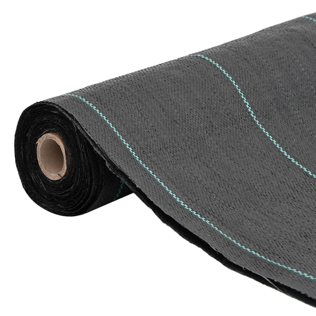 Homgoday Membrana para malezas PP Negra 0,5x150 m Tela para Control de maleza para Huerto Tejido Permeable al Agua Estabilización Rayos UV Barreras contra Malezas