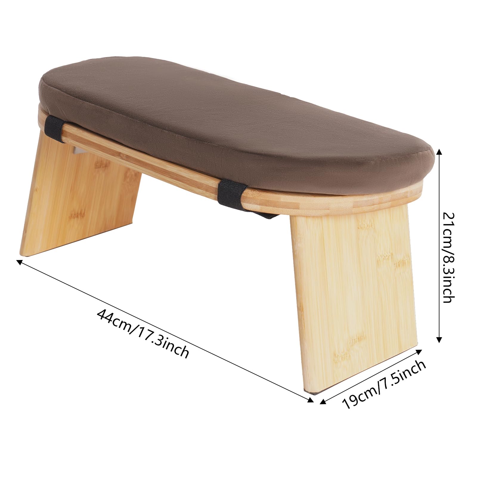 SailorMoon Banc de méditation Pliable 44 x 19 x 21 cm 180 kg Tabouret de méditation avec Coussin