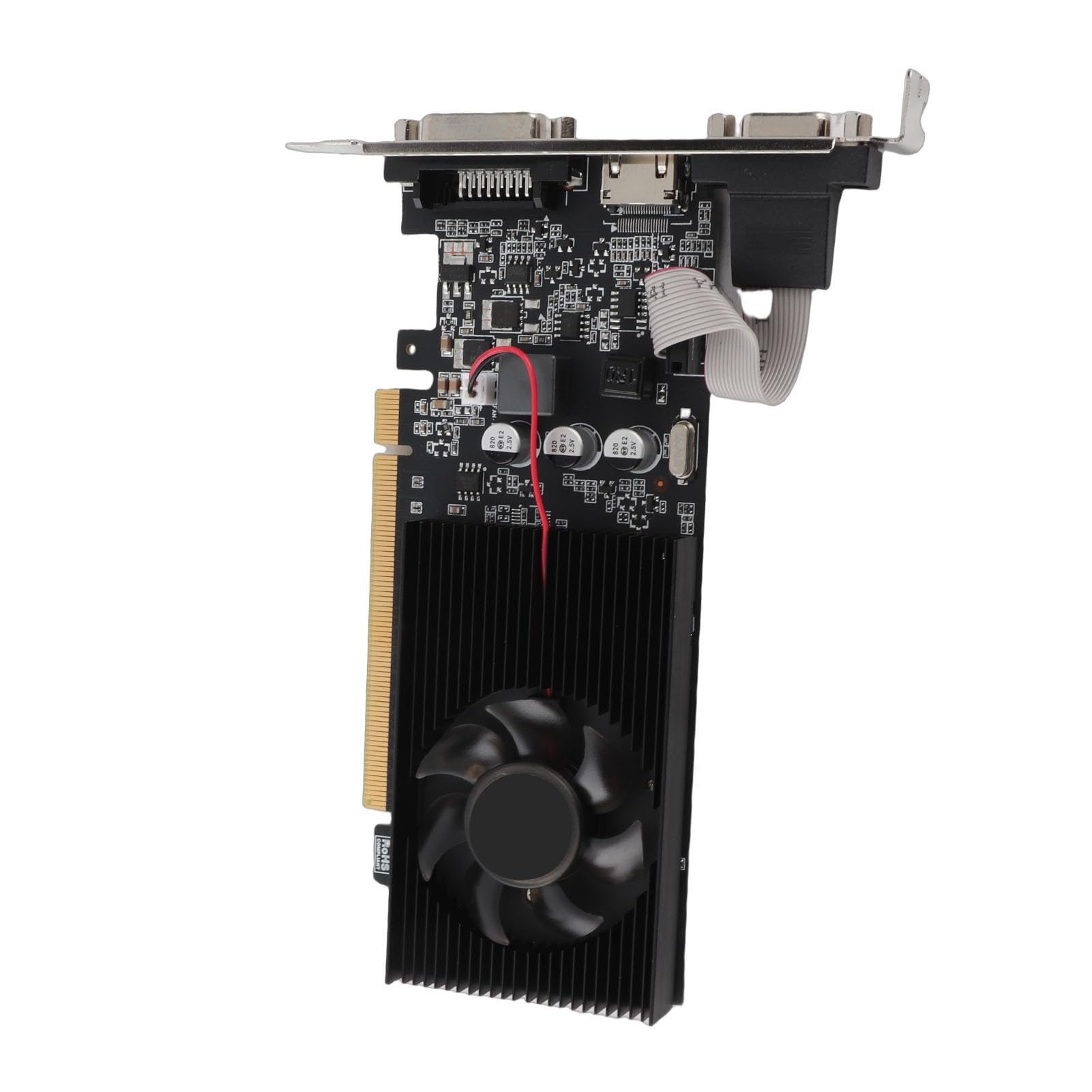 Carte Graphique de Jeu GDDR3, 1 Go 64 Bits 589 MHz 1000 MHz 2560 X 1600 Carte Graphique D'ordinateur, Interface VGA DVI HDMI, pour Une Utilisation de Bureau Vidéo HD