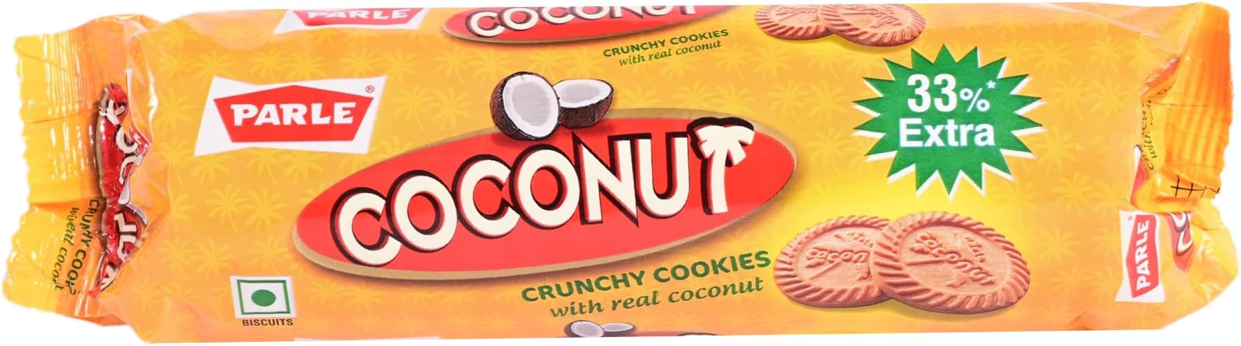 Parle Crunchy Cookies, Coconut, 80 gm