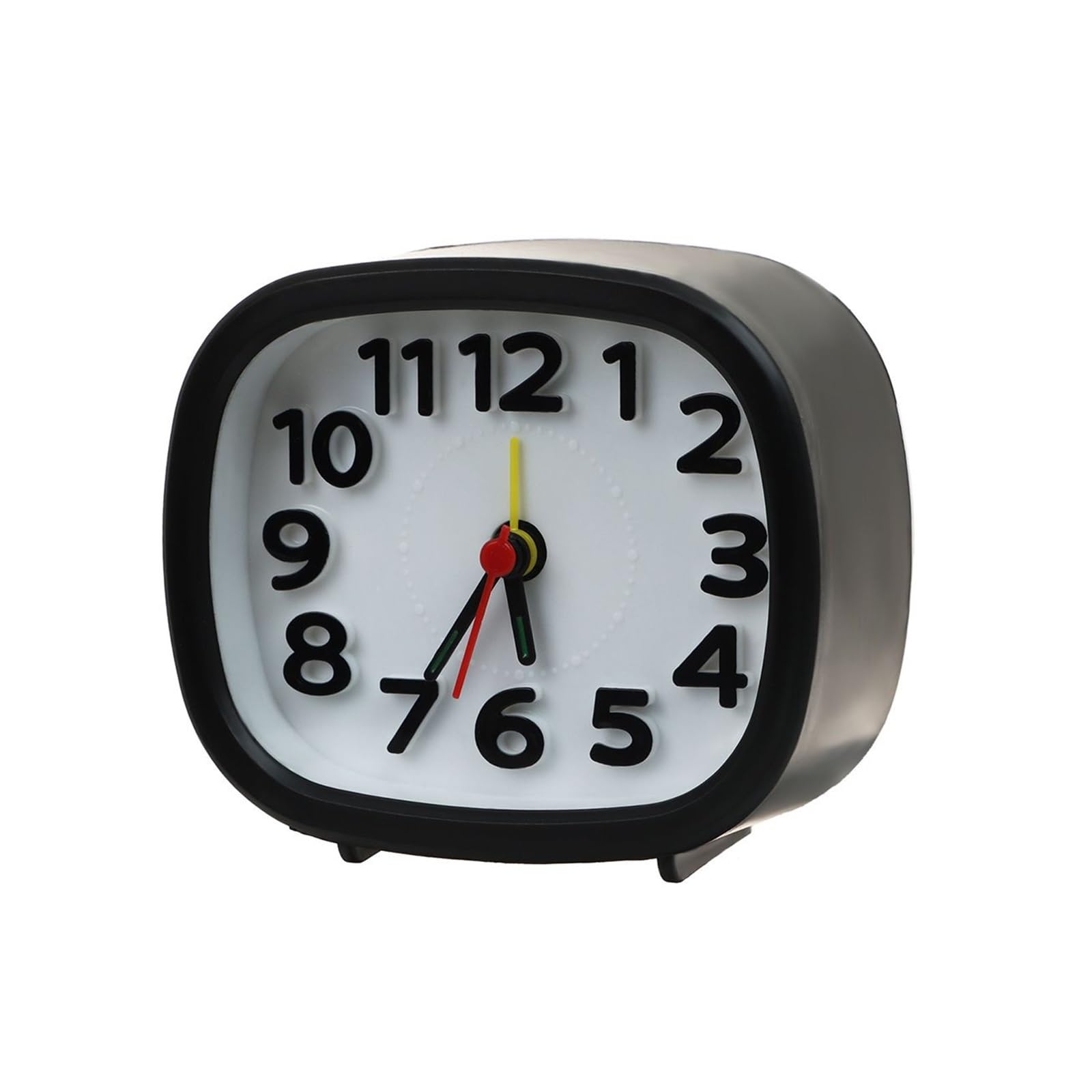 BMKGODN alarm clock， Bedrooms Bedside Table Office Home Decor Quartz Battery Operated Clocks Alarm for(Black)