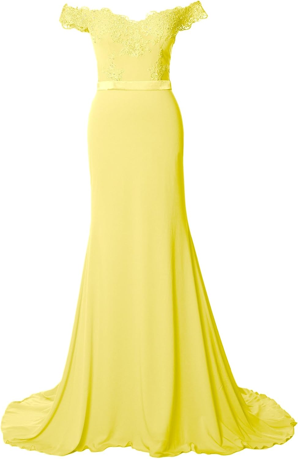 canary yellow prom dress