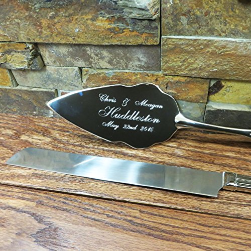 Personalized Wedding Cake Server And Knife Set- Wedding Gift- Wedding Accessory- Bridal Shower- Rehearsal #TOP6