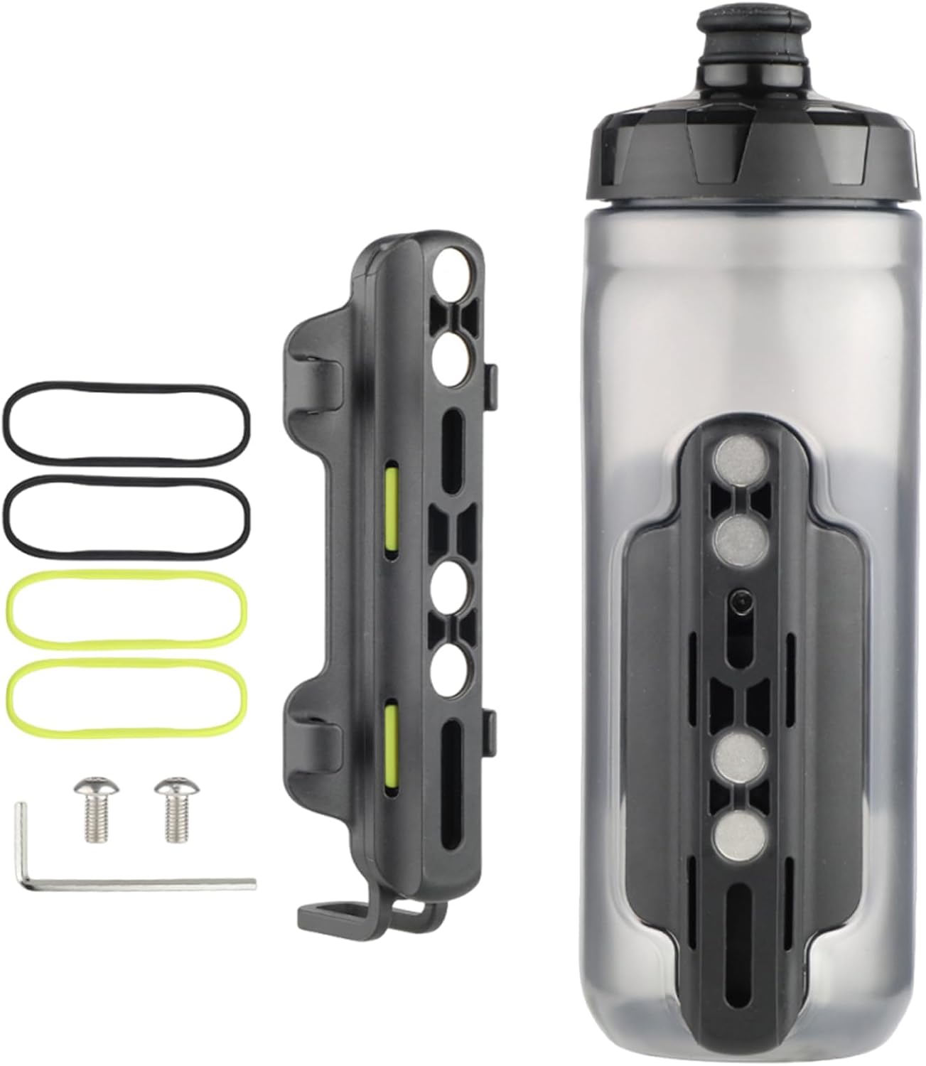 Magnetic Bicycle Kettle Holder with Bottle Secure Hold Quick-Release Water Cup Holder Reinforced Nylon Bottles Mount for Mountain Road Bikes Scooter Frame