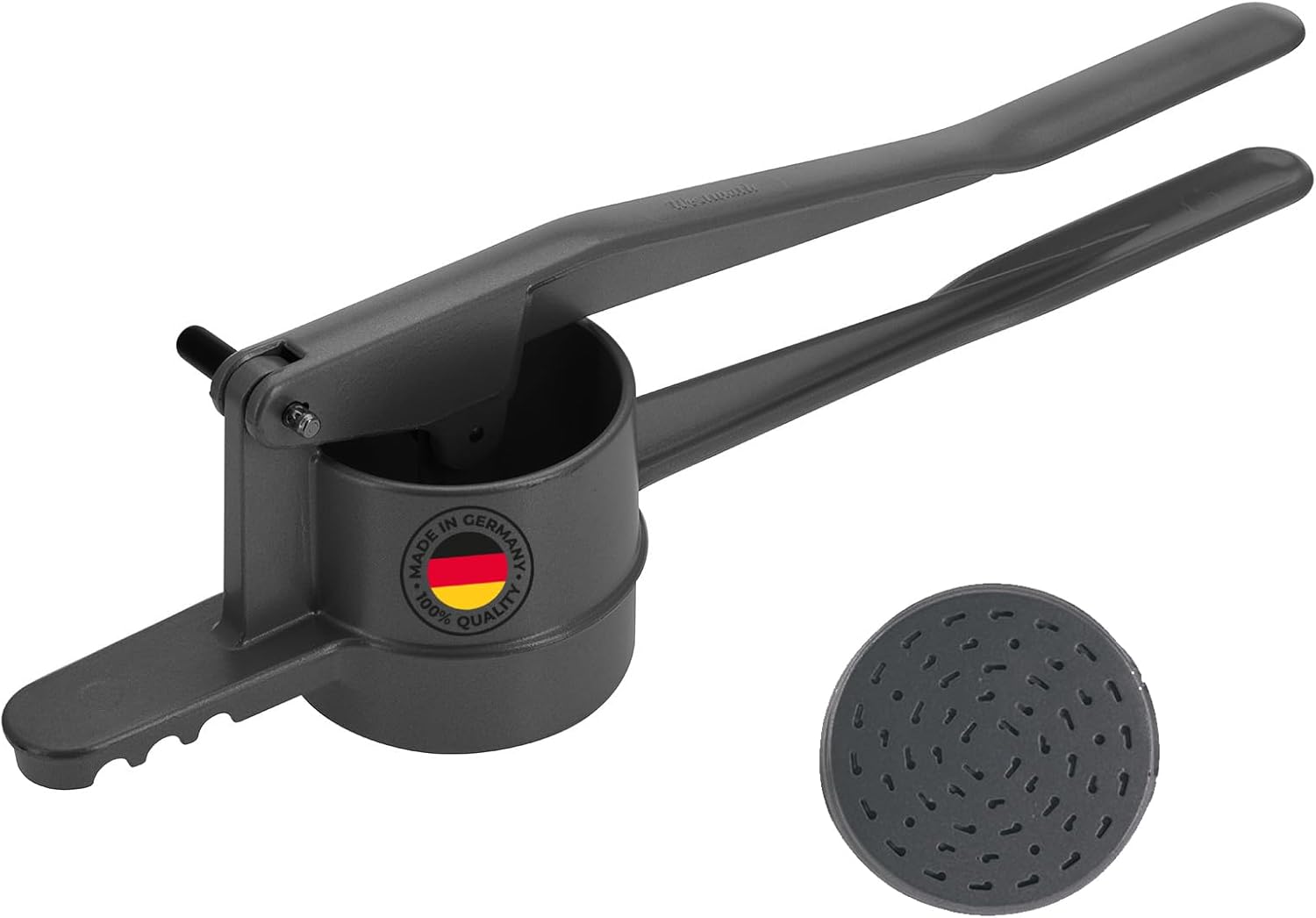 Westmark Special Dark Edition Spaetzle and Potato Press, 41 cm, Round Holes, Aluminium Anthracite