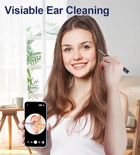 Miniatura 3 de Eliminación de cera de oídos, limpiador de oídos con cámara, kit de eliminación de cera de oídos con otoscopio de oído HD 1296P con 6 luces LED,