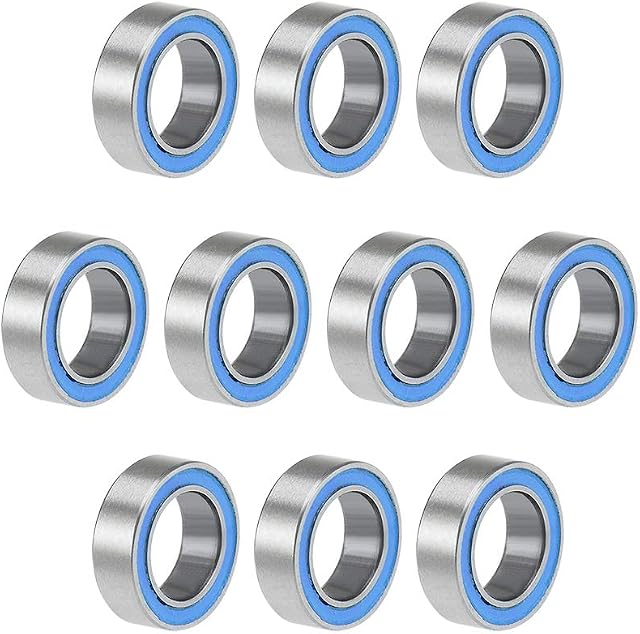 sourcing map MR85-2RS Deep Groove Ball Bearings 5mm x 8mm x 2.5mm Double Sealed Chrome Steel Blue Cover P6(ABEC3) 10pcs