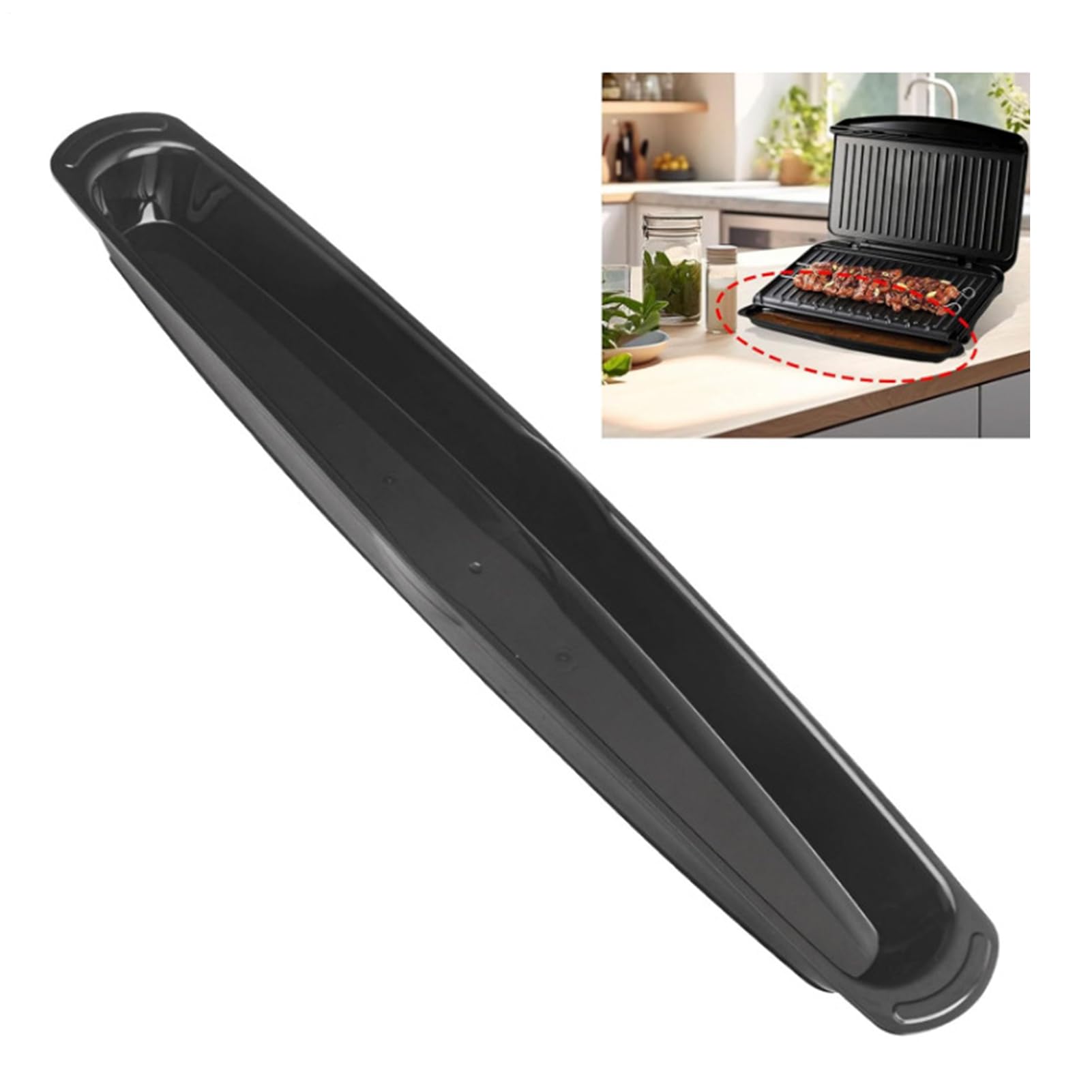 Recogedor De Grasa Para Parrilla - Bandeja Antigoteos Para Aceite | Recogedor De Reemplazo De 37 Cm Para Cocina Exterior Y Barbacoa