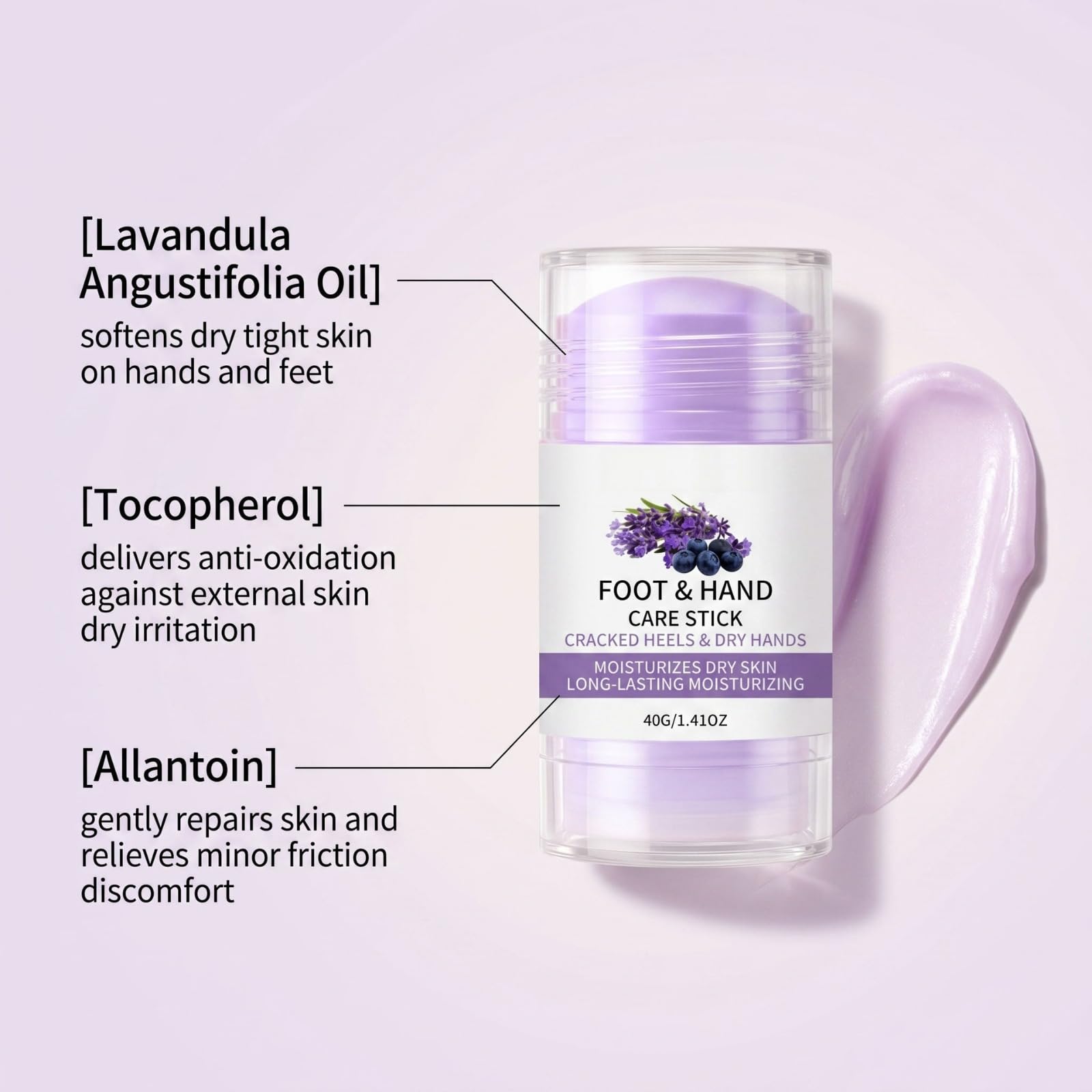 Crème à la lavande et à l'urée, baume lotion pour coudes, mains, genoux
