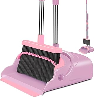 Pink Broom and Dustpan Set