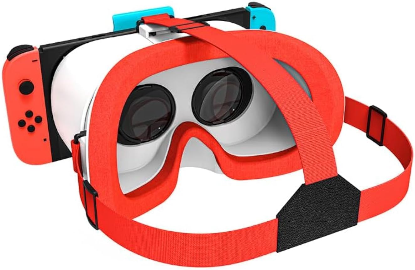 VR Headset with Adjustable Lens and Adjustable Headband for Nintendo Switch and Switch OLED Models 3D VR Glasses for Virtual Reality Gaming Experience, Labo VR Set 3D Goggles for Switch Accessories