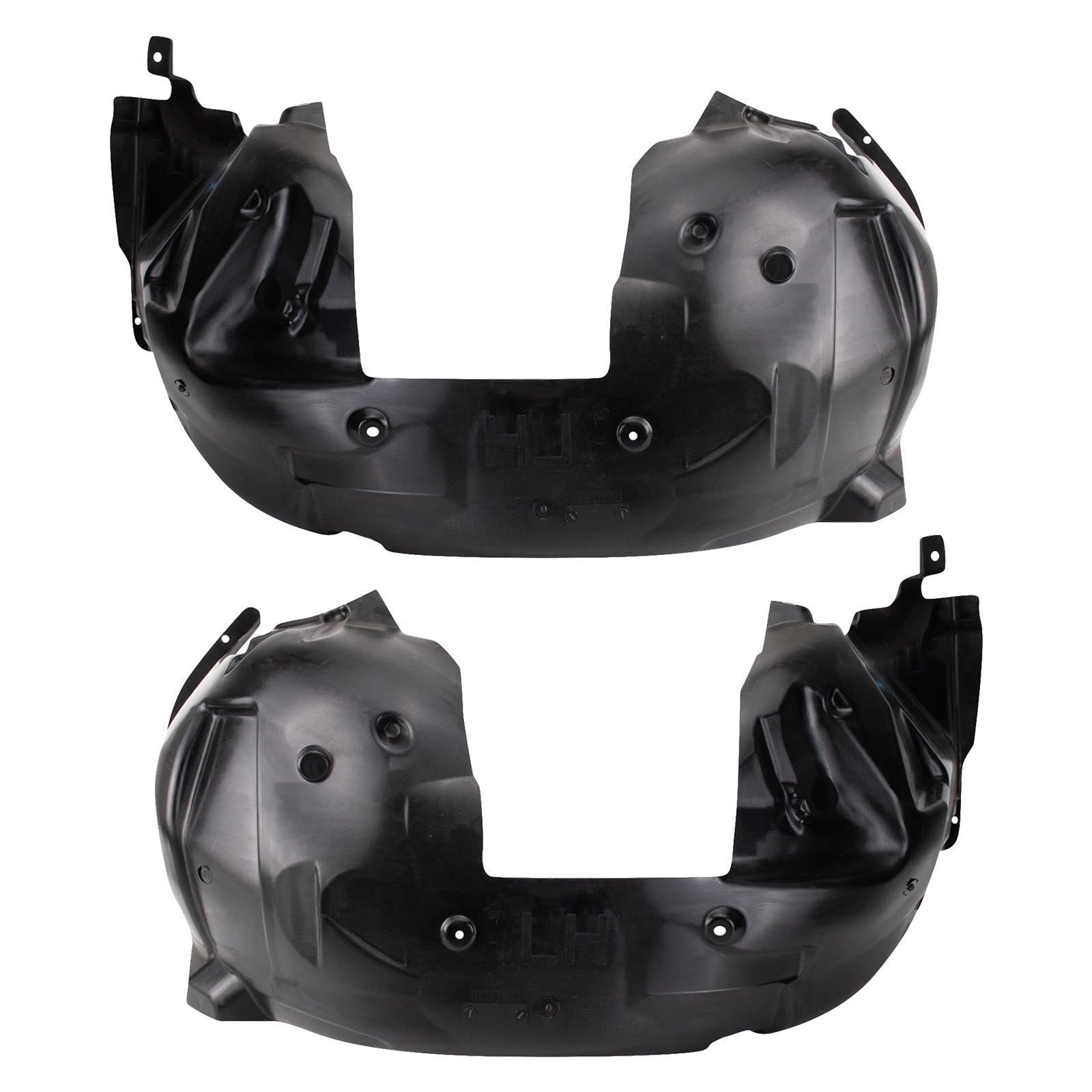 TRQ Front Inner Fender Liner Set Compatible with 2015-2017 Ford Mustang FO1248165 FO1249165