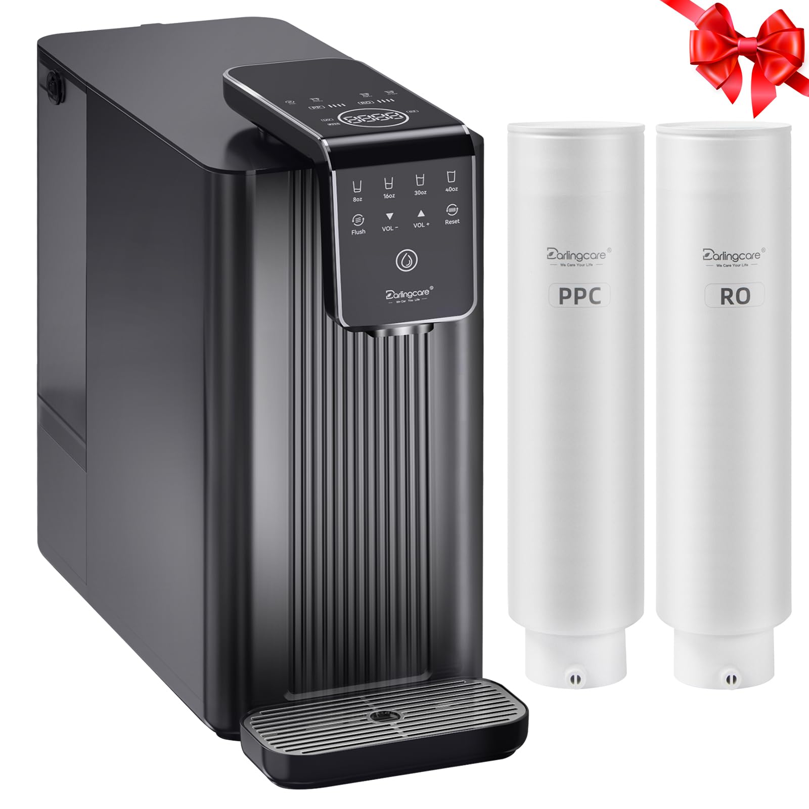 Reverse Osmosis Water Filter Countertop : 6-Stage Reverse Osmosis System with UV TDS Monitor SGS NSF/ANSI 58 Certified to Drain Darlingcare Water Purifier for Baby Pregnant Kitchen Office Home