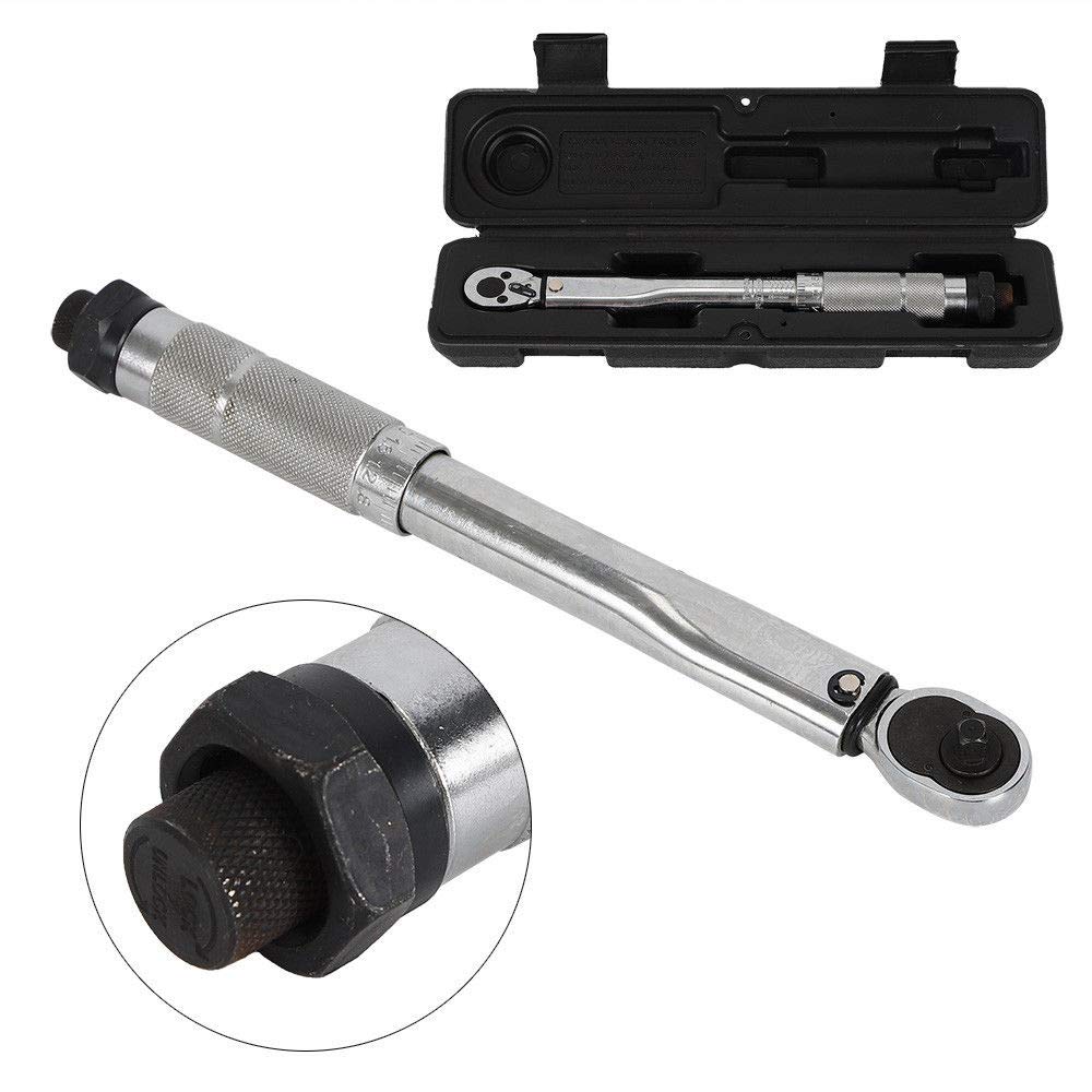 YUNRUS 1/4'' Drive Torque Wrench Low Range 5-25Nm Ratchet Bikes Hand Spanner Tool +case