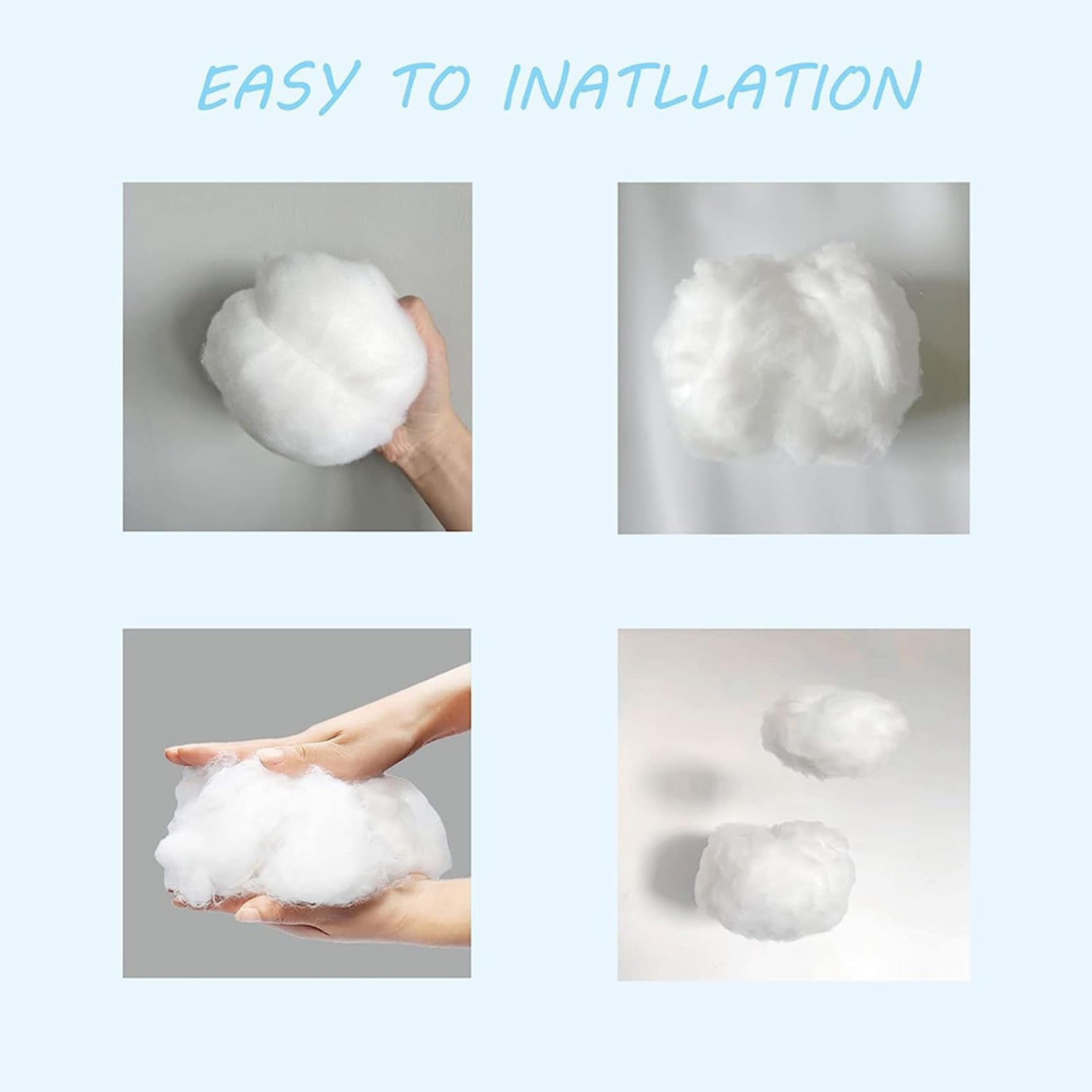 Decorazioni Un Forma di Nuvola da 27 Pezzi per Soffitto, Decorazione Un Forma di Nuvola Sospesa nel Simulazione di Cotone, Oggetti di Scena per Nuvole Artificiali 3D