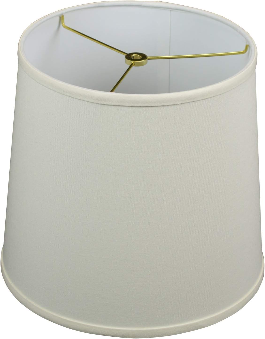 FenchelShades.com Lampshade 10" Top Diameter x 12" Bottom Diameter x 11" Slant Height with Washer (Spider) Attachment for Lamps with a Harp (Linen Cream)