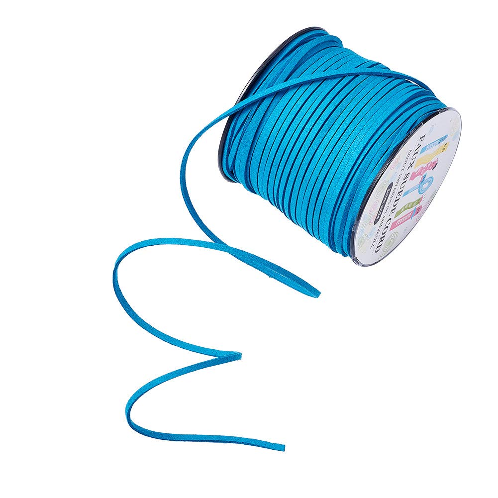 PATIKIL Platte suède lederen kant, 5mm x 50 meter faux