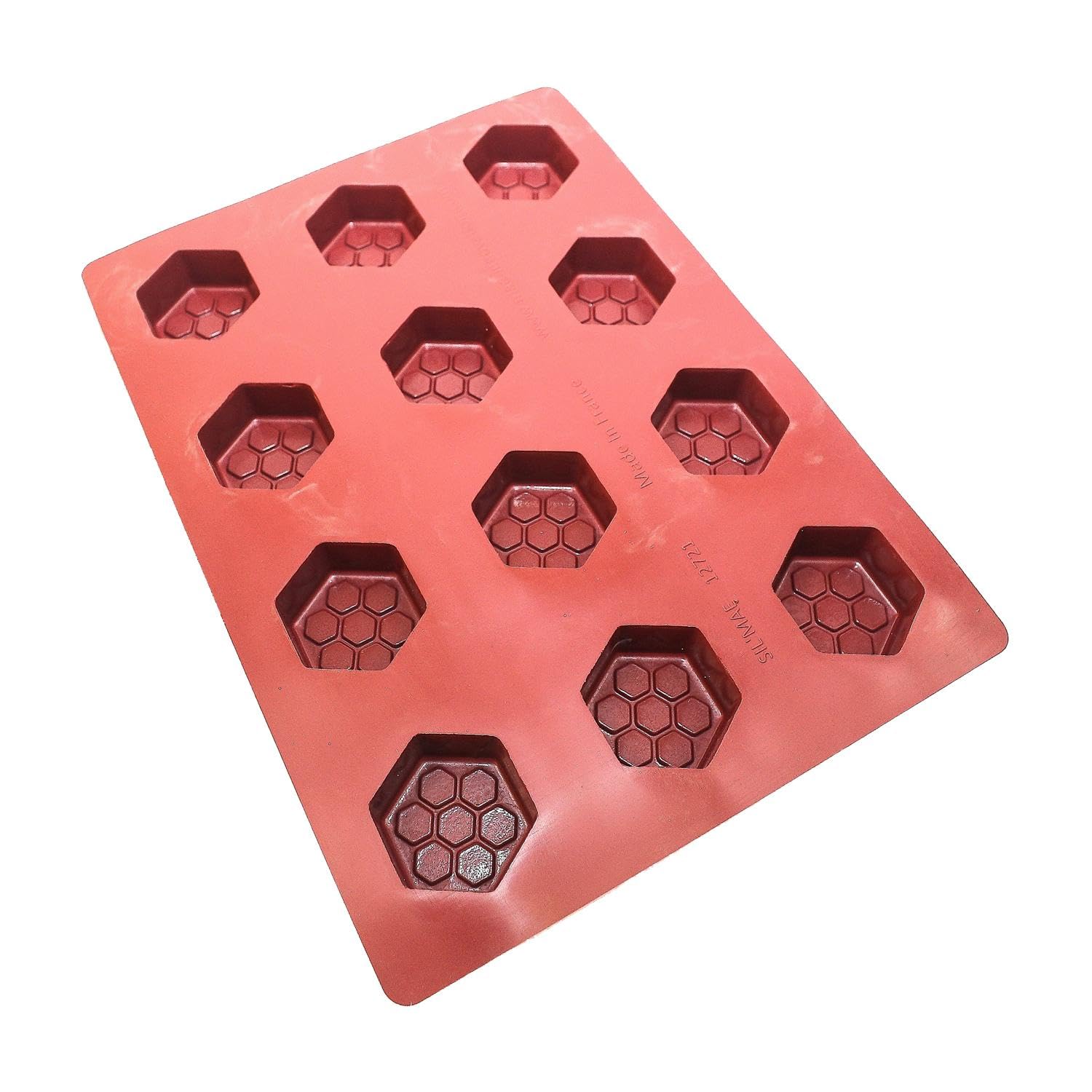 Maé, Molde de colmena de silicona de 12 celdas, 78 ml, Fabricado en Francia, 29x39 cm