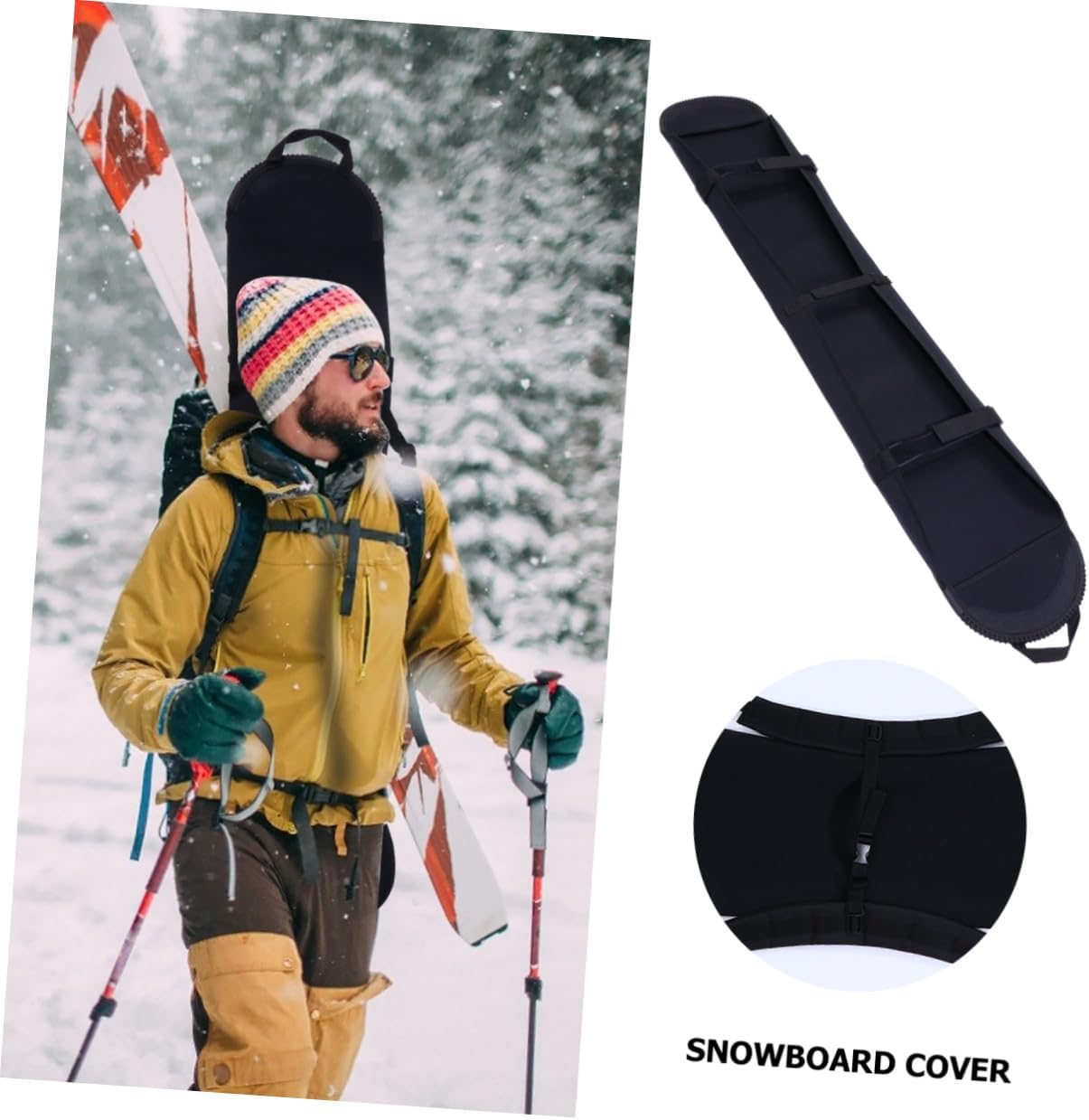 UPKOCH Snowboard Bag Snowboard Storage Cover Lightweight Sturdy Ski Gear Bag Practical for Travel and Outdoor Use