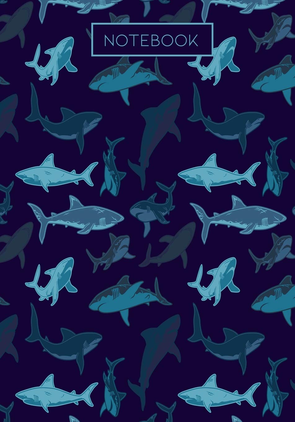 Composition Notebook: Blue Shark Notebook Journal|7x10|100 College Ruled Pages|Soft Cover|Gift for Shark Lovers, Students, Scientists, ... for School, Design, Ideas or Doodling Too