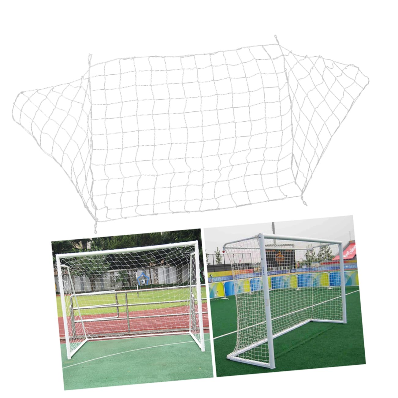 Rete per Porta da Calcio in Pe Bianco, 2 Pezzi per Allenamento | Football e Soccer Ball, Uso Backyard e Match, Accessori Sportivi per School, Giovani Atleti