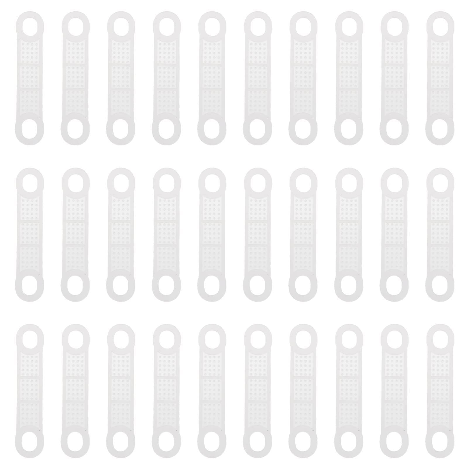 50piezas Tiras Adhesivas Antideslizantes De Silicona Transparentes para Perchas Accesorios para Armario para Ropa Delicada Y Vestidos