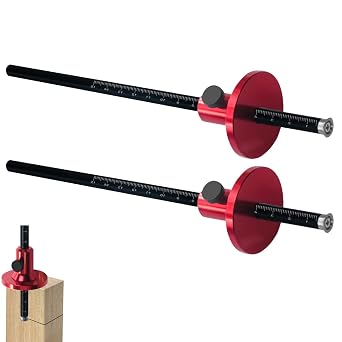 2PCS Wheel Marking Gauges, Metric and Inch Scales Woodworking Mortise Parallel Scribing Tool Aluminum Alloy Woodworking Scribe Tool