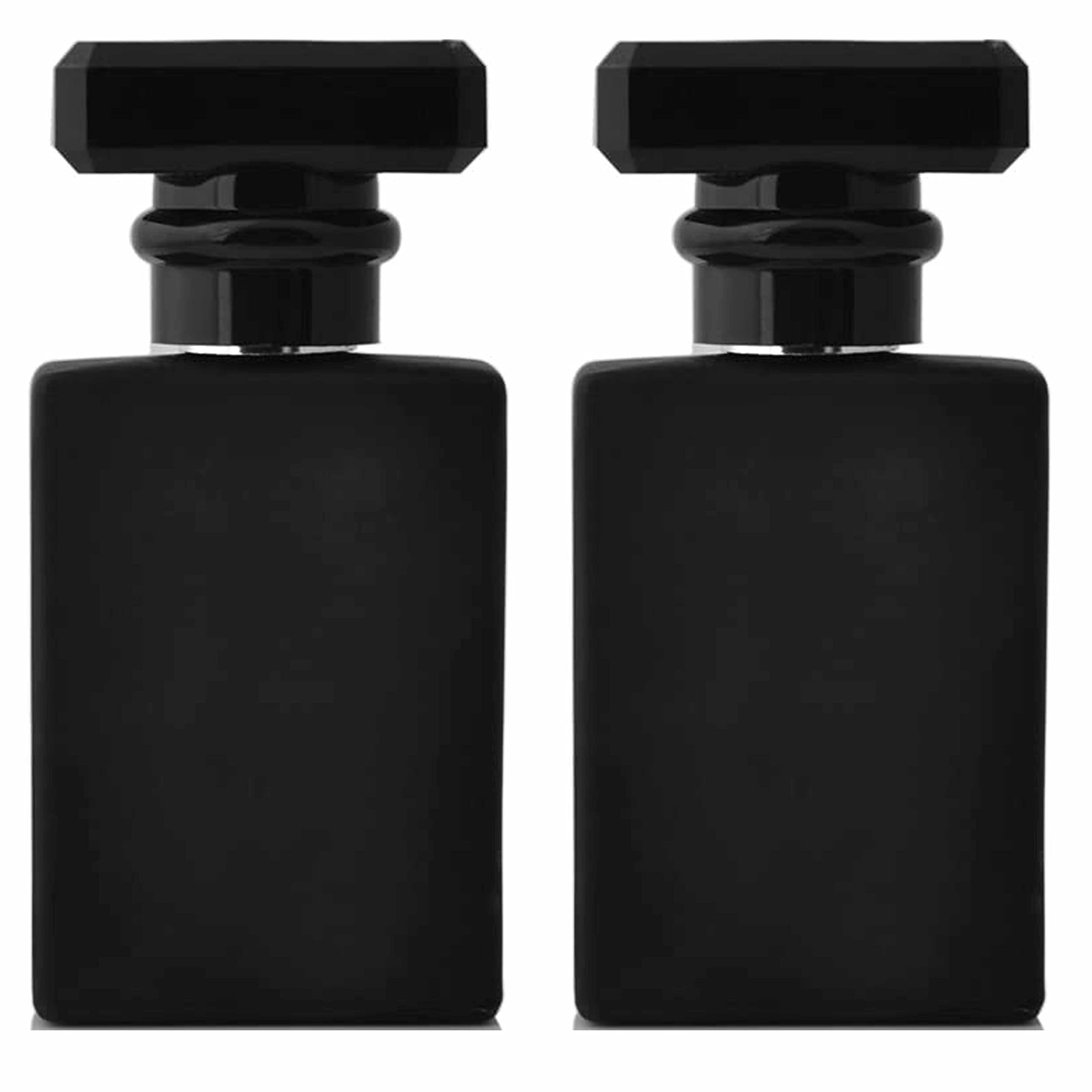 Hunky Dory 2pcs100ml Empty Black Glass Delicated Perfume Decant Spray Bottles with Black Metally Pump and Unique Cap For DIY Perfume, Essential Oils, Rose Water, Travel Use-image-39