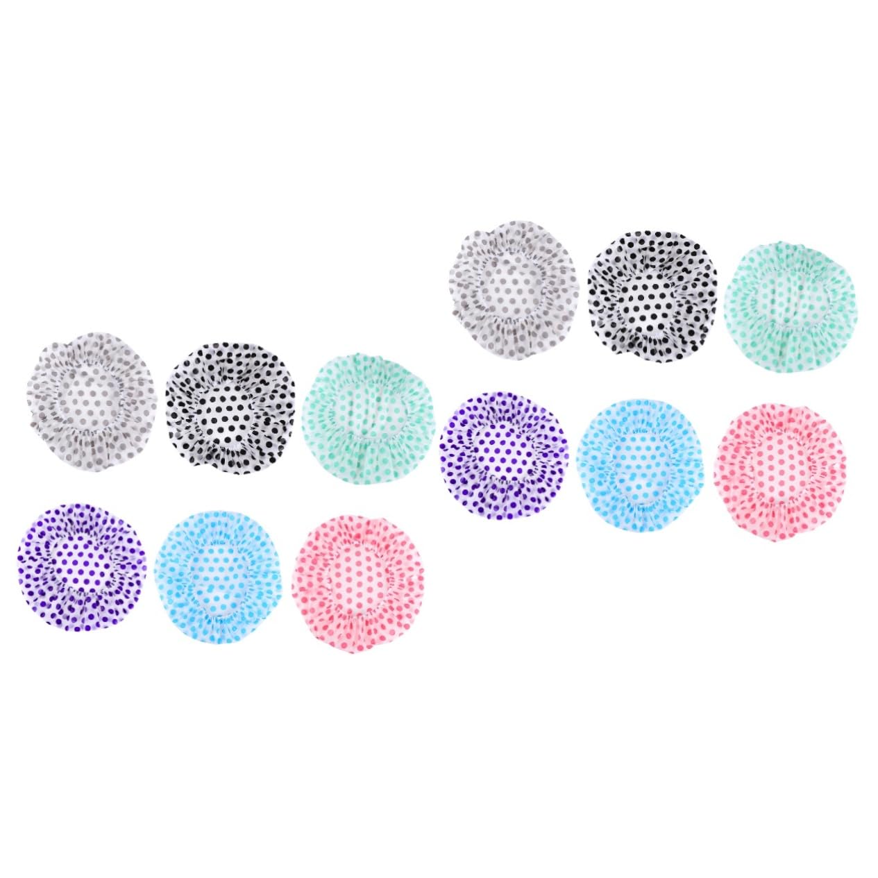 Healeved 12piezas Gorros De Impermeables Reutilizables Pack De Diseño Elástico Para Cocina y Spa Protección Eficaz Para Cabello