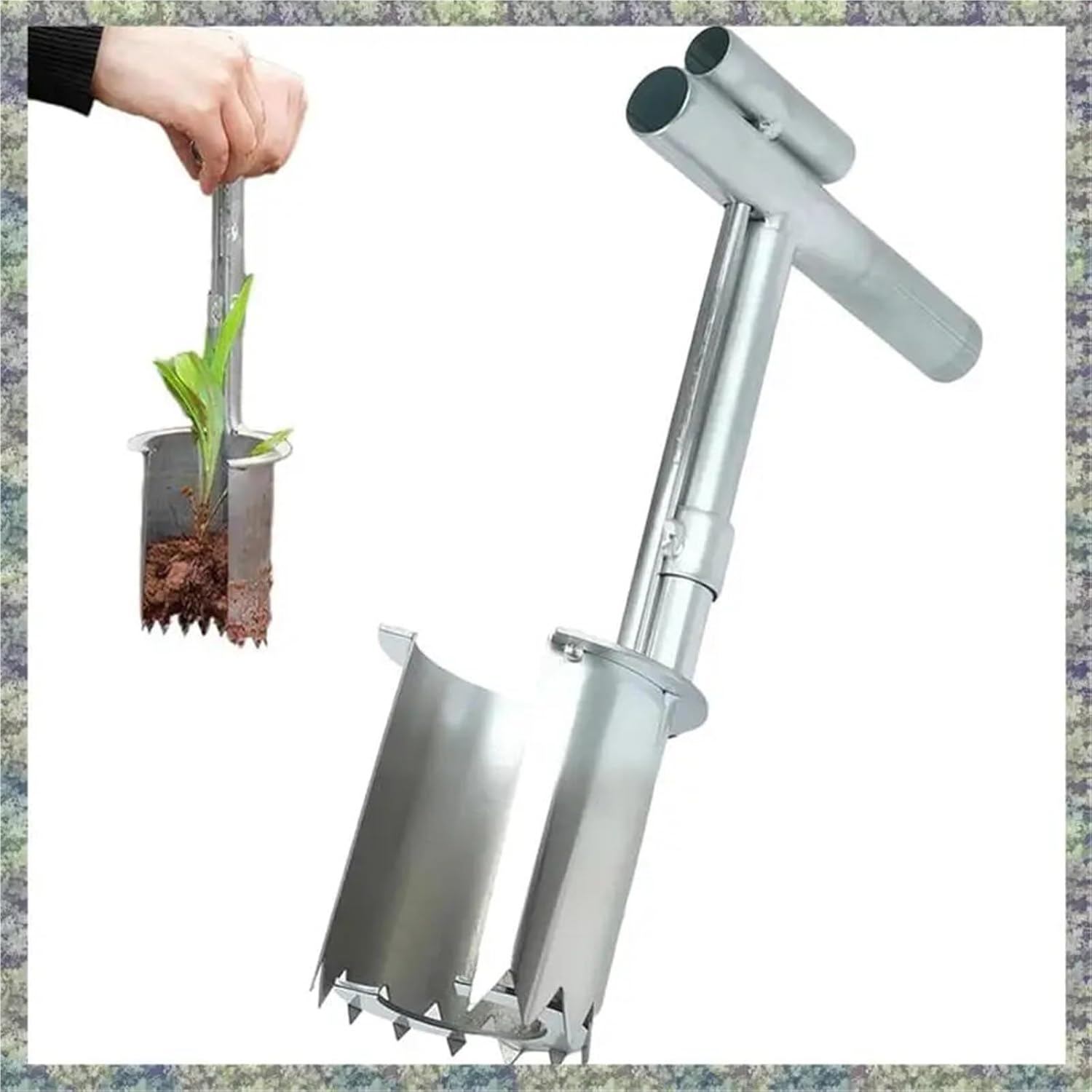 Bulb Planter Tool Bulb Planter Tool Stainless Steel, Garden Seedling Transplanter for Flowers, Vegetables