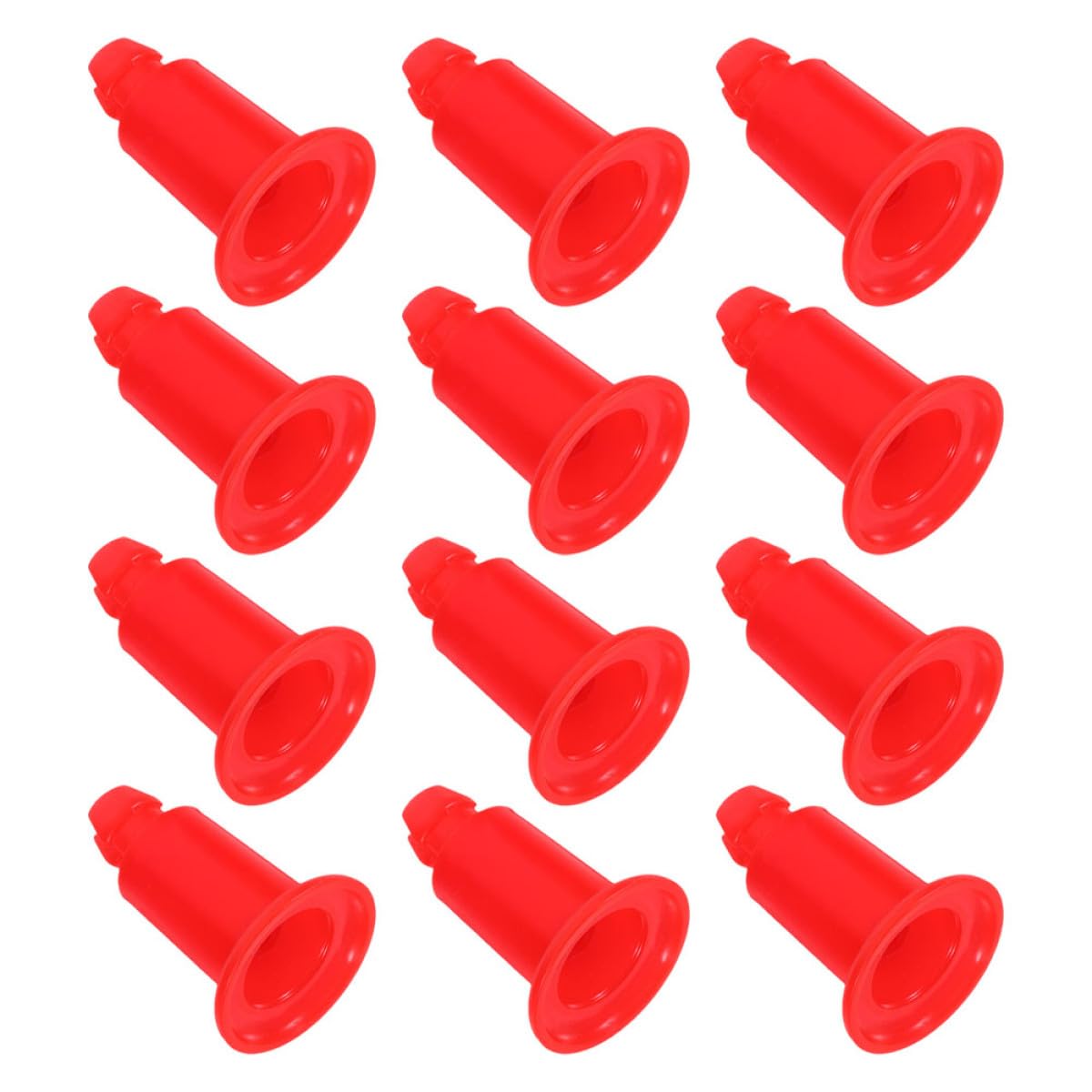 Supporti per Bilancia Elettronica 12 Pezzi, Livellatori in Plastica Rossa, Accessori Stabili Antiscivolo per Piatti di Bilance Digitali Fino a 30 Kg, Ricambi per Uso Professionale