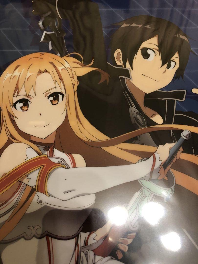 Amazon.co.jp: ソードアートオンライン SAO アスナ キリト A4 クリア