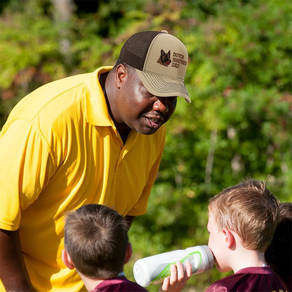 Richardson Mesh Cap Embroidered Dutch Shepherd Dad Herder Trucker Hats for Men & Women - Image 3