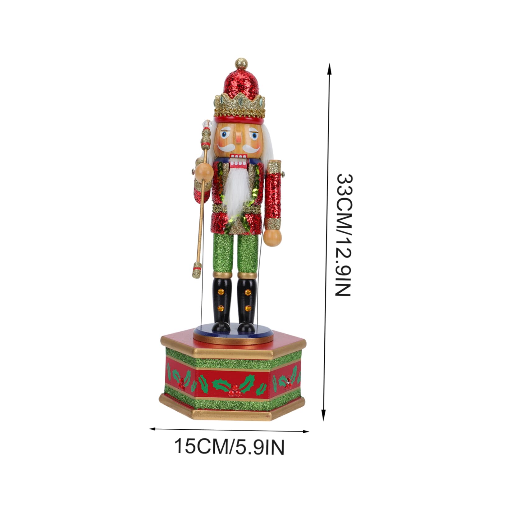 Alipis 1pezzi Schiaccianoci in Legno Decorativo Scatola di Melodie Natalizie Ornementi Musicali per Feste di Natale Regalo di Natale Forma di Strumento
